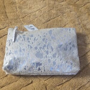 Z Gallerie Silver Cosmetic Bag